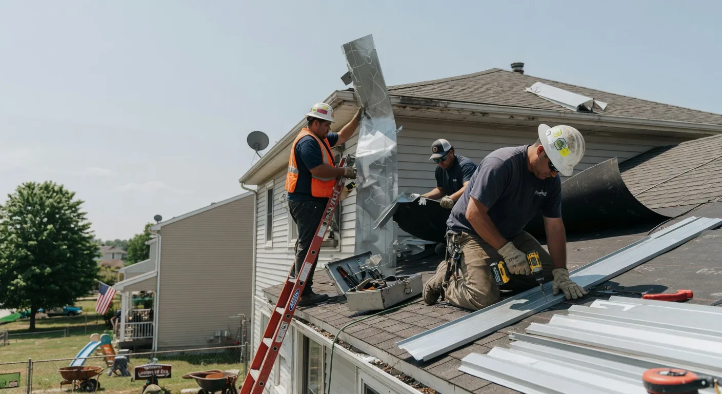 Storm Damage Metal Roof Repair in Swisher, IA